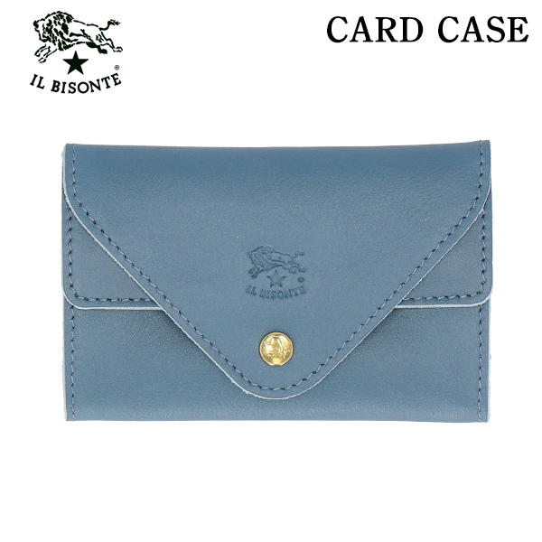 IL BISONTE イルビゾンテ CARD CASE カードケース BLUE DENIM ブルーデニム BL312 SCC039 PV0001: