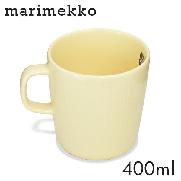Marimekko マリメッコ Tiiliskivi ティイリスキヴィ マグ マグカップ 400ml バターイエロー: