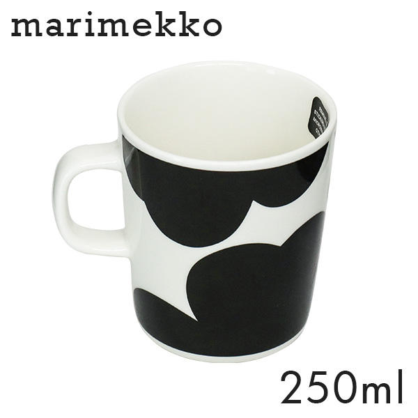 Marimekko マリメッコ Unikko ウニッコ マグ マグカップ 250ml ホワイト×ブラック: