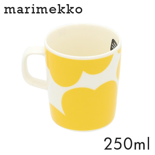 Marimekko マリメッコ Iso Unikko 60th イソ ウニッコ マグ マグカップ 250ml ホワイト×イエロー: