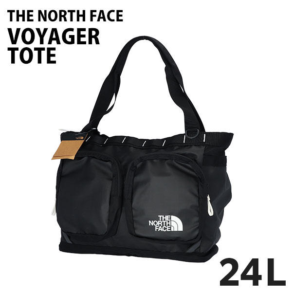 THE NORTH FACE ノースフェイス トートバッグ BASE CAMP VOYAGER TOTE ベースキャンプ ボイジャー トート 24L ブラック×ホワイト: