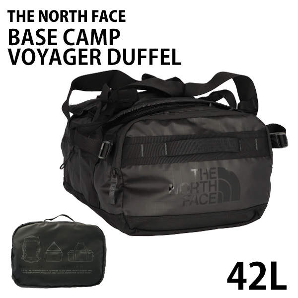 THE NORTH FACE ノースフェイス バックパック BASE CAMP VOYAGER DUFFEL ベースキャンプ ボイジャー ダッフル 42L ブラック×アスファルトグレー: