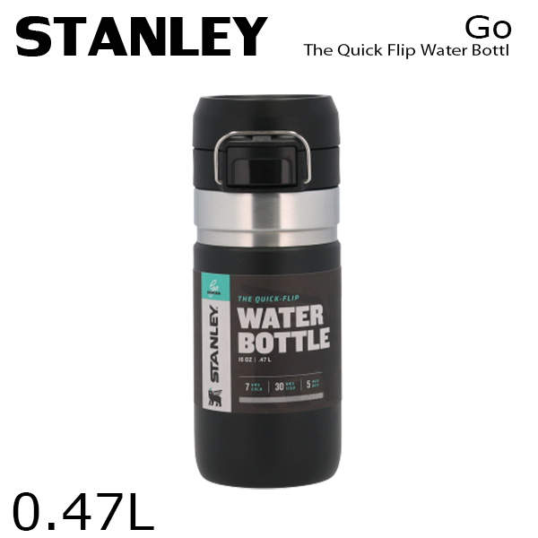 STANLEY スタンレー ボトル Go The Quick Flip Water Bottle ゴー クイックフリップ ボトル ブラック 0.47L 16oz:
