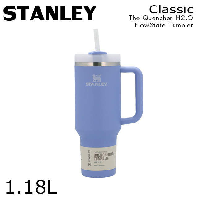 STANLEY スタンレー The Quencher H2.O FlowState Tumbler 真空 スリムクエンチャー ハイドレンジア 1.18L 40oz: