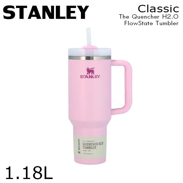 STANLEY スタンレー The Quencher H2.O FlowState Tumbler 真空 スリムクエンチャー チェリーブロッサム 1.18L 40oz: