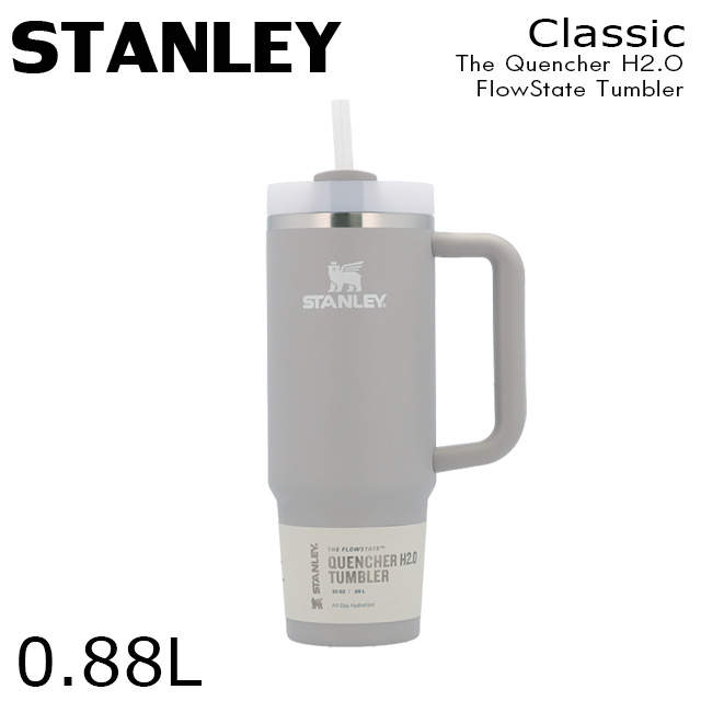 STANLEY スタンレー The Quencher H2.O FlowState Tumbler 真空 スリムクエンチャー アッシュ 0.88L 30oz: