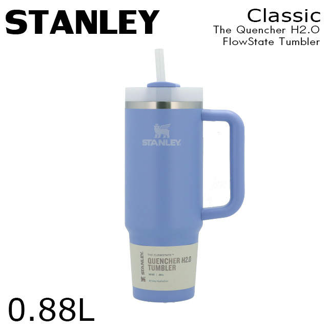 STANLEY スタンレー The Quencher H2.O FlowState Tumbler 真空 スリムクエンチャー ハイドレンジア 0.88L 30oz: