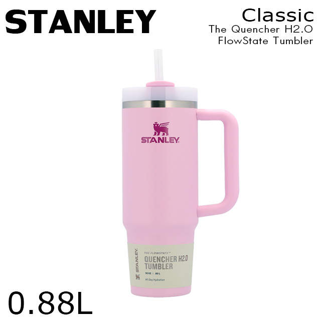 STANLEY スタンレー The Quencher H2.O FlowState Tumbler 真空 スリムクエンチャー チェリーブロッサム 0.88L 30oz: