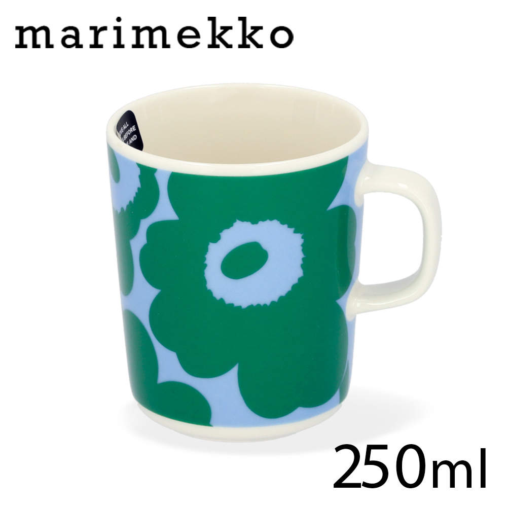 Marimekko マリメッコ Unikko ウニッコ マグ マグカップ 250ml グリーン×ライトブルー: