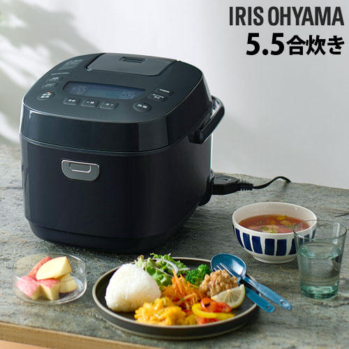 アイリスオーヤマ 炊飯器 銘柄炊き マイコン炊飯ジャー 5.5合 ブラック RC-MEA50-B: