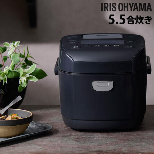 アイリスオーヤマ 炊飯器 銘柄炊き 圧力IH炊飯ジャー 5.5合 ブラック RC-PDA50-B: