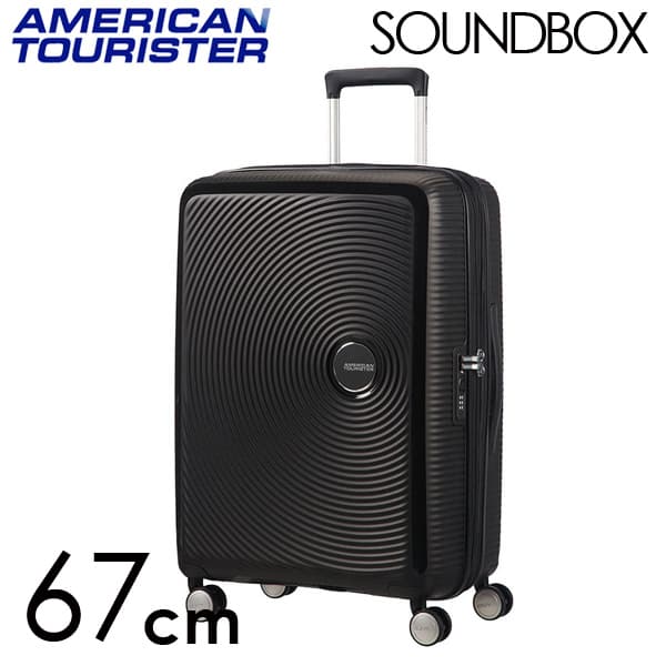 Samsonite スーツケース American Tourister Soundbox アメリカンツーリスター サウンドボックス EXP 67cm バスブラック 88473-1027/32G-002: