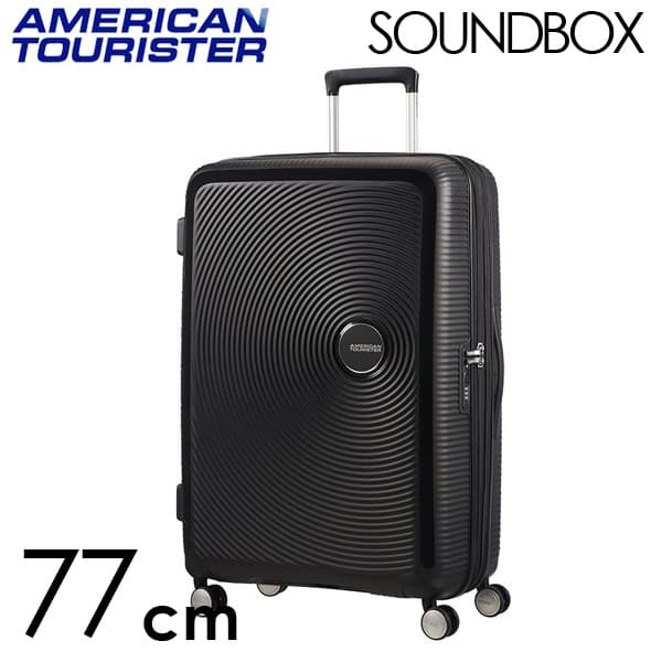 Samsonite スーツケース American Tourister Soundbox アメリカンツーリスター サウンドボックス EXP 77cm バスブラック 88474-1027/32G-003: