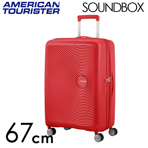Samsonite スーツケース American Tourister Soundbox アメリカンツーリスター サウンドボックス EXP 67cm コーラルレッド 88473-1226: