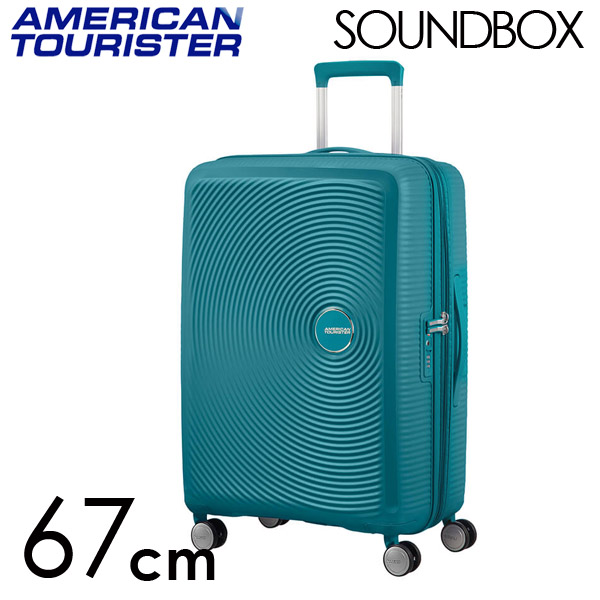 Samsonite スーツケース American Tourister Soundbox アメリカンツーリスター サウンドボックス EXP 67cm ジェイドグリーン 84473-1457: