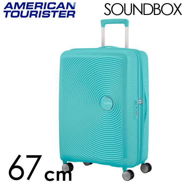 Samsonite スーツケース American Tourister Soundbox アメリカンツーリスター サウンドボックス 67cm EXP プールサイドブルー: