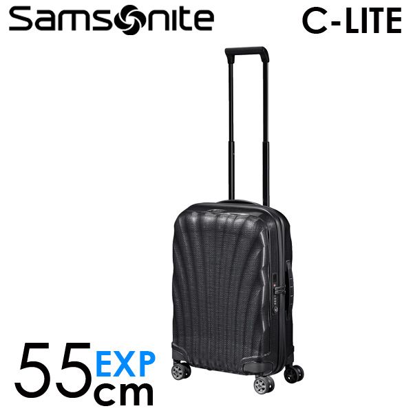 Samsonite スーツケース C-LITE Spinner シーライト スピナー 55cm EXP ブラック 134679-1041: