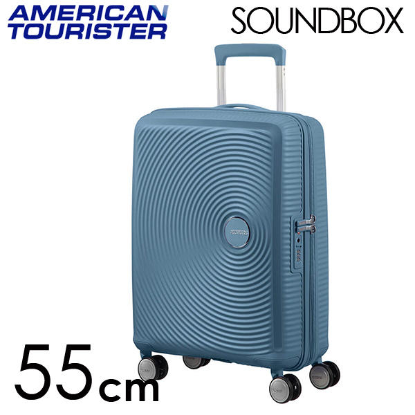 Samsonite スーツケース American Tourister Soundbox アメリカンツーリスター サウンドボックス 55cm EXP ストーンブルー 88472-E612: