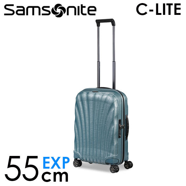Samsonite スーツケース C-LITE Spinner シーライト スピナー 55cm EXP アイスブルー 134679-1432: