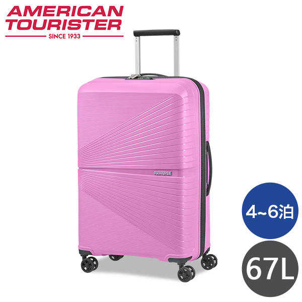 Samsonite スーツケース American Tourister AIRCONIC アメリカンツーリスター エアーコニック 67cm ピンクレモネード 128187-8162: