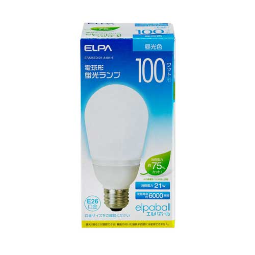 【売切れ御免】電球形蛍光灯 100Wタイプ E26 昼光色 A型 EFA25ED/21-A101H: