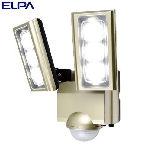 朝日電器 ELPA LEDセンサーライト 2灯 コンセント式 (AC電源) 屋外用 ESL-ST1202AC: