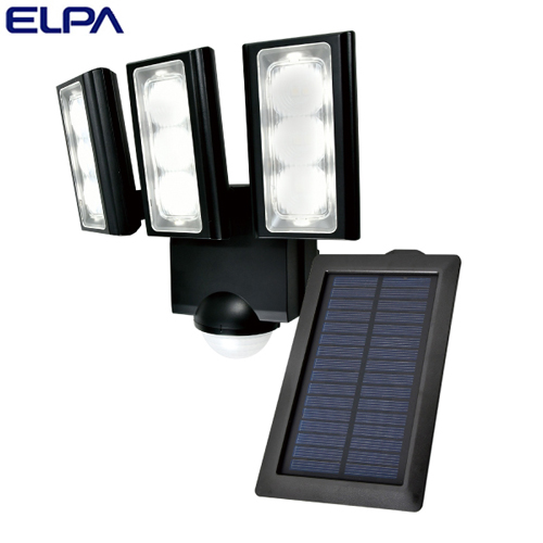 朝日電器 ELPA LEDセンサーライト 3灯 ソーラー発電式 屋外用 ESL-313SL: