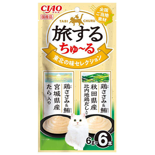 『ポイント15倍』いなば CIAO 旅するちゅ~る 東北の味 セレクション 6g 6本入 SC-591:
