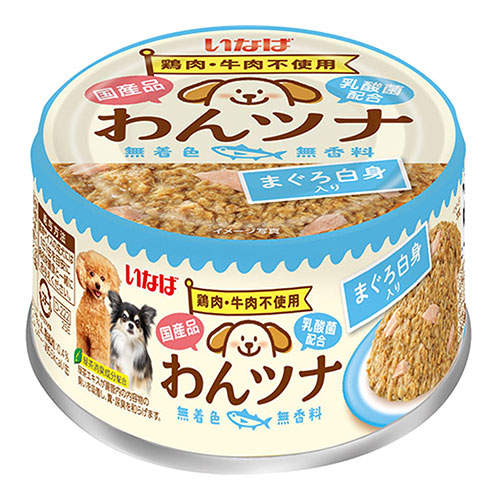 『ポイント15倍』いなば わんツナ まぐろ白身入り 85g D-222: