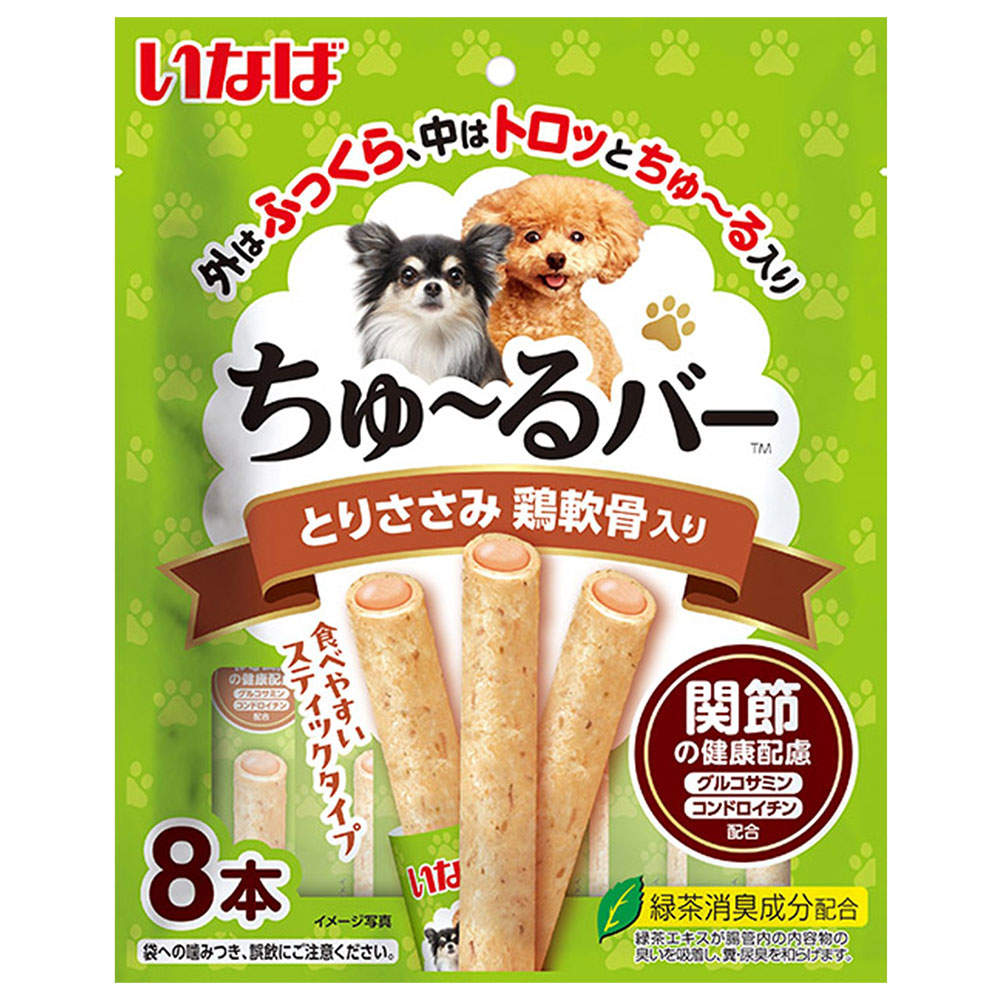 【ポイント10倍】いなば ちゅ～るバー とりささみ 鶏軟骨入り 8本入: