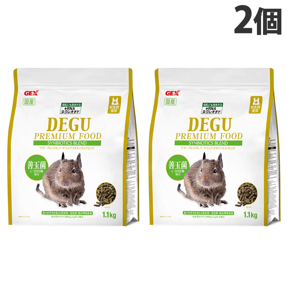 ジェックス デグー プレミアムフード シンバイオティクスブレンド 1.1kg 2個: