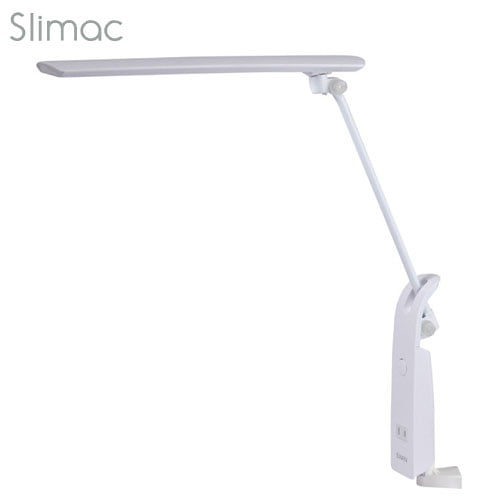 【ポイント20倍】スワン電器 卓上LEDライト Slimac LEDデスクスライト クランプ式 ホワイト AS-752WH: