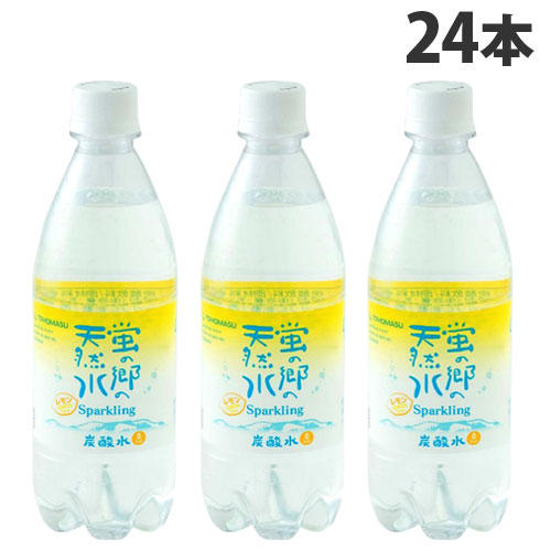 友桝飲料 蛍の郷の天然水 スパークリング レモン 500ml×24本: