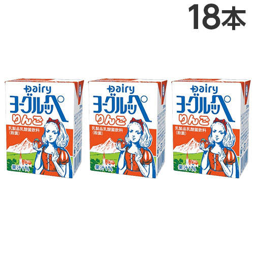 南日本酪農協同 デーリィ ヨーグルッペ りんご味 200ml×18本: