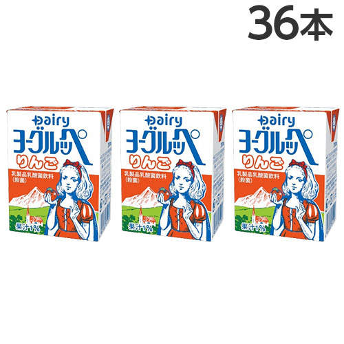 【送料弊社負担】南日本酪農協同 デーリィ ヨーグルッペ りんご味 200ml×36本【他商品と同時購入不可】: