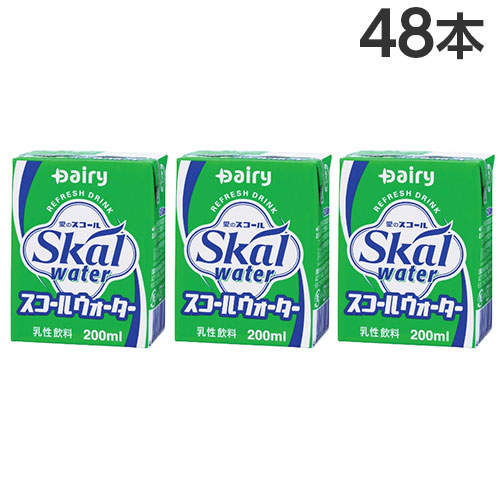 【送料弊社負担】南日本酪農協同 デーリィ スコールウォーター 200ml×48本【他商品と同時購入不可】: