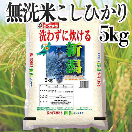 幸南食糧 おくさま印 無洗米　新潟県産こしひかり 5kg: