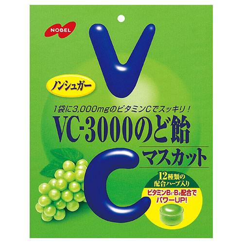 ノーベル製菓 VC-3000のど飴マスカット 90g: