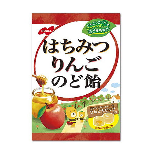 ノーベル製菓 はちみつりんごのど飴 110g: