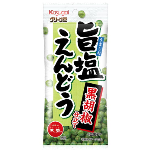 春日井製菓 グリーン豆 旨塩えんどう 黒胡椒仕立て 40g:
