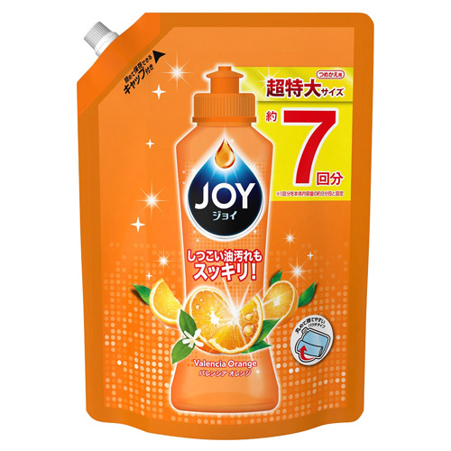 P&G 食器用洗剤 ジョイ ジョイコンパクト バレンシアオレンジの香り 詰替用 超特大 1065ml: