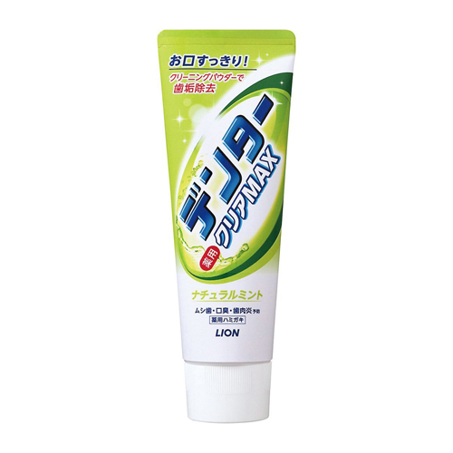 ライオン 歯磨き粉 デンター クリアMAX タテ型 ナチュラルミント 140g【医薬部外品】: