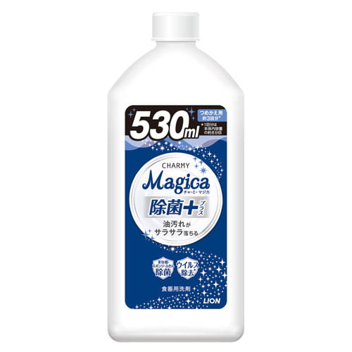 ライオン 食器用洗剤 チャーミー マジカ 除菌プラス 詰替用 530ml:
