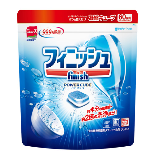 レキットベンキーザー・ジャパン 食洗機用洗剤 ミューズ フィニッシュ パワーキューブ 固形タブレット 60個入: