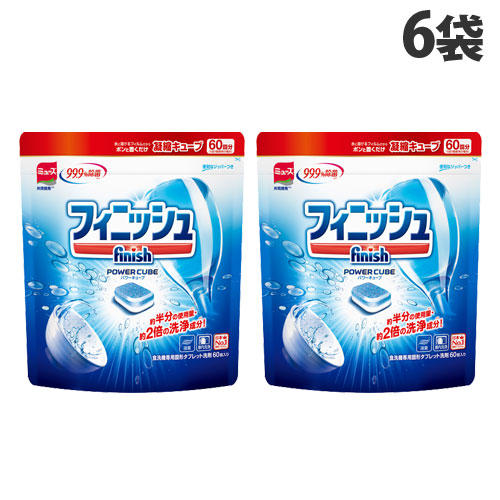 レキットベンキーザー・ジャパン 食洗機用洗剤 ミューズ フィニッシュ パワーキューブ 固形タブレット 60個入 6袋: