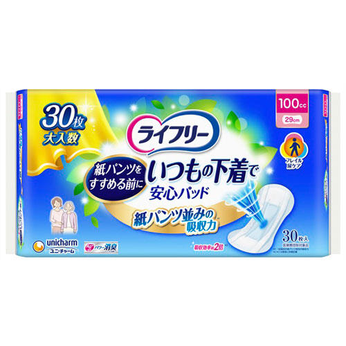 ユニ・チャーム ライフリー いつもの下着で安心パッド 100cc 30枚入: