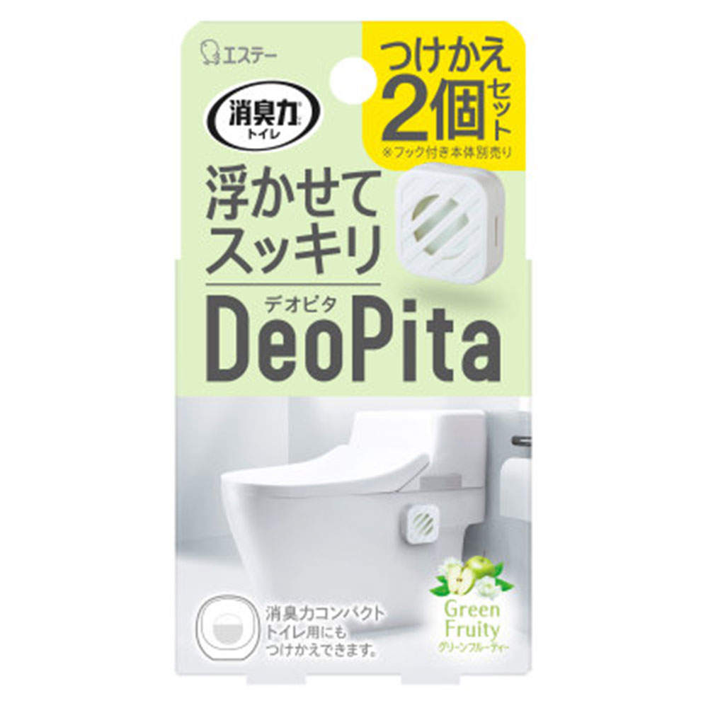 エステー 消臭力 DeoPita トイレ用 グリーンフルーティー 付替用 2個セット: