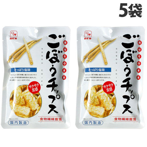 カモ井食品 素材そのまま ごぼうチップス 24g×5袋: