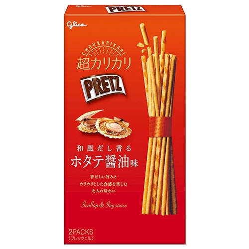 グリコ 超カリカリプリッツ 和風だし香る ホタテ醤油味 2袋入: