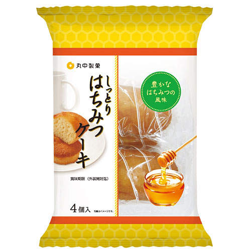 丸中製菓 しっとりはちみつケーキ 4個入: